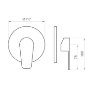 SET ESTERNO PER INCASSO DOCCIA, 1 VIA - ECOSTYLE