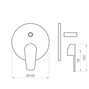 SET ESTERNO PER INCASSO DOCCIA, 2 VIE - ECOSTYLE