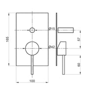 SET ESTERNO PER INCASSO DOCCIA 2 VIE STILOX