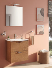 Mobile bagno sospeso da 80 centimetri con lavabo specchio luce Mia Vitra