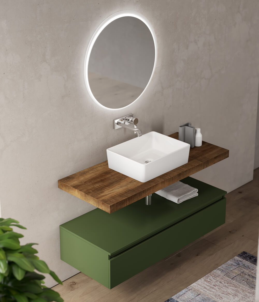 MOBILE DA BAGNO SOSPESO COLLEZIONE NINFA 1 DA 100 cm