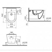 BIDET SOSPESO MONOFORO MIA ROUND-VITRA -BIANCO LUCIDO